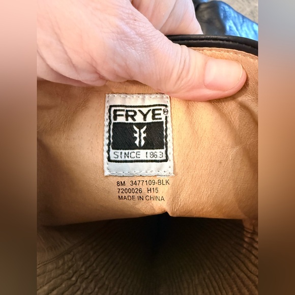 Frye Melissa Scrunch Tall Riding Boots Black Size 8 - Picture 6 of 9